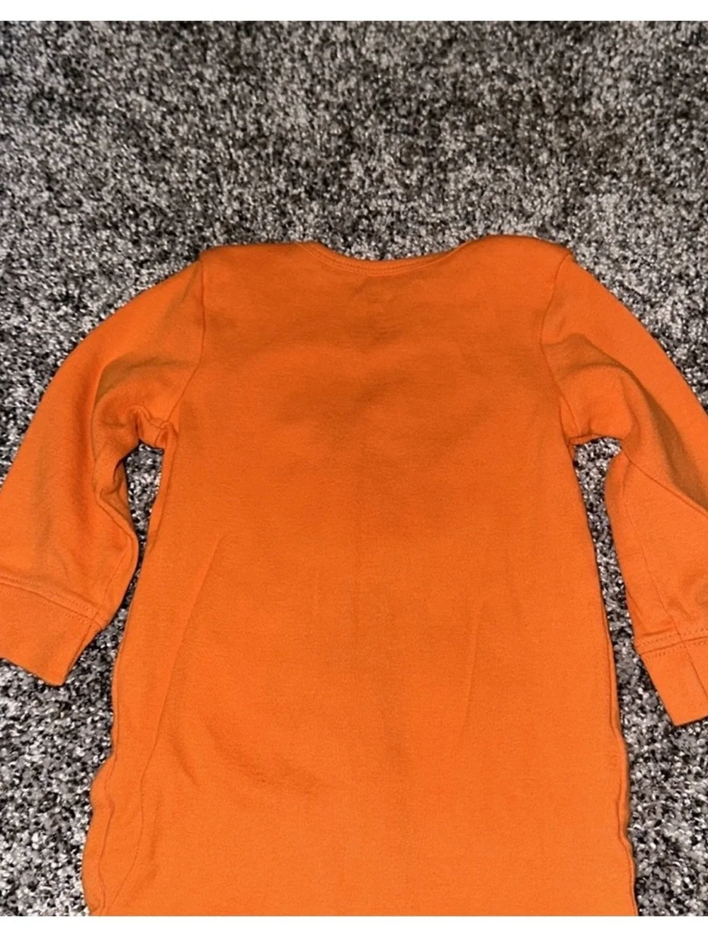 Carter's Orange Pumpkin Face Open Footed One-Piece